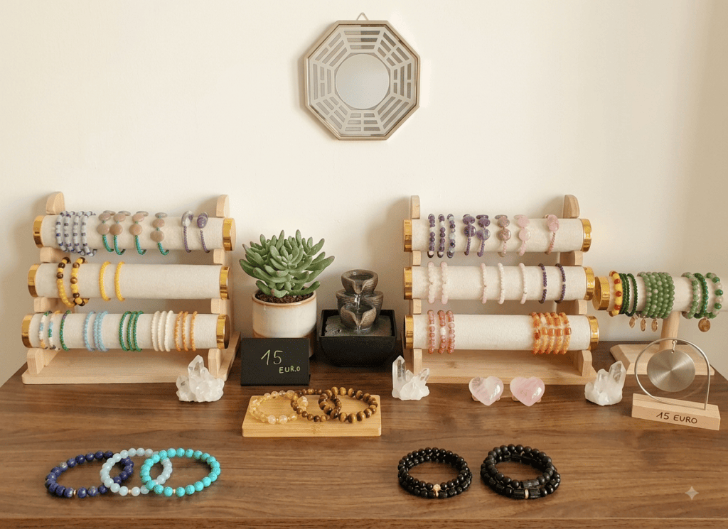 Pulsera hechas a mano de diferentes cuarzos