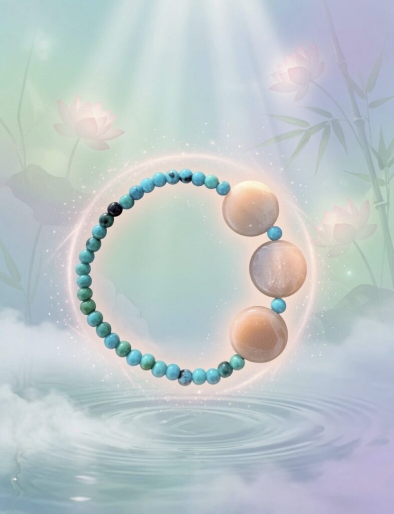 Pulsera turquesa hecha a mano